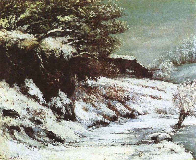 Gustave Courbet View of snow china oil painting image